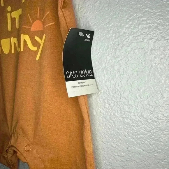 “Keep It Sunny” Unisex Baby ROMPER, Okie Dokie, Newborn - Picture 4 of 8